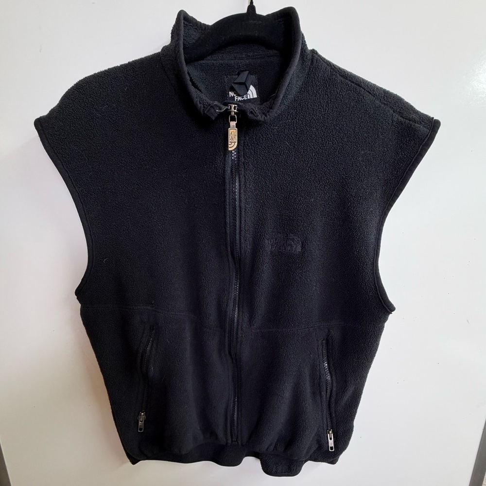 Vintage The North Face Denali Fleece Vest Black Small Made in USA 90s Gorpcore - Picture 2 of 6